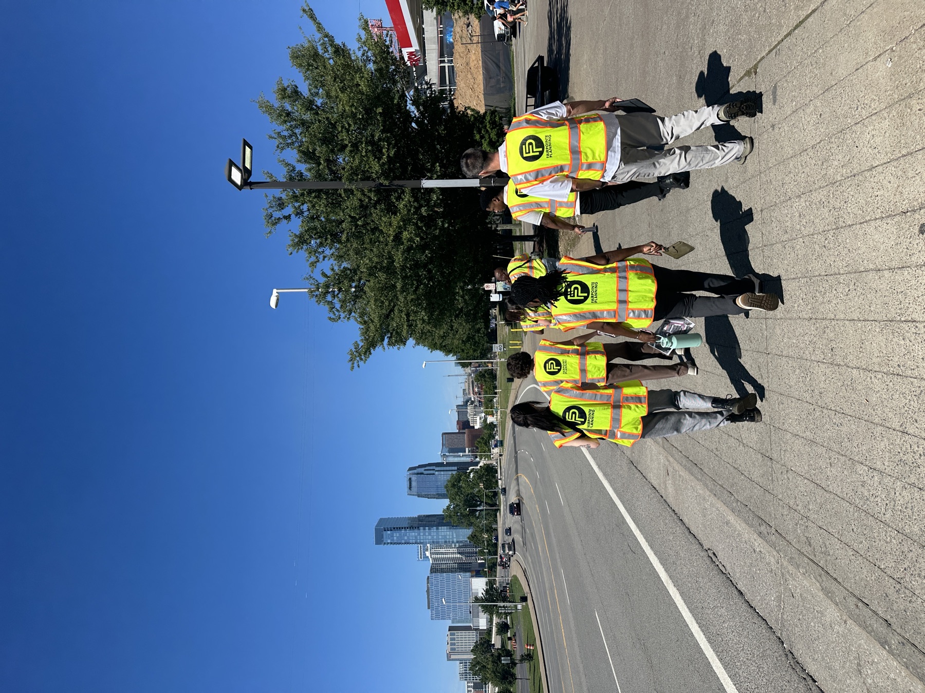 Fairpointe team conducting a walking field review in Nashville