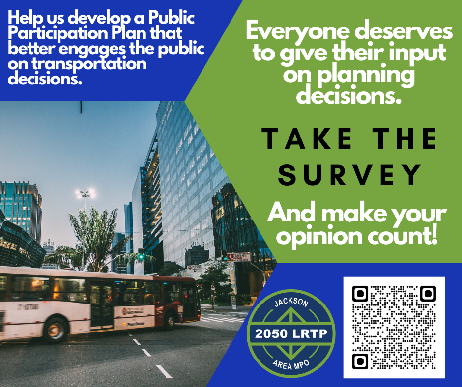 Jackson Area MPO public participation survey advertisement.